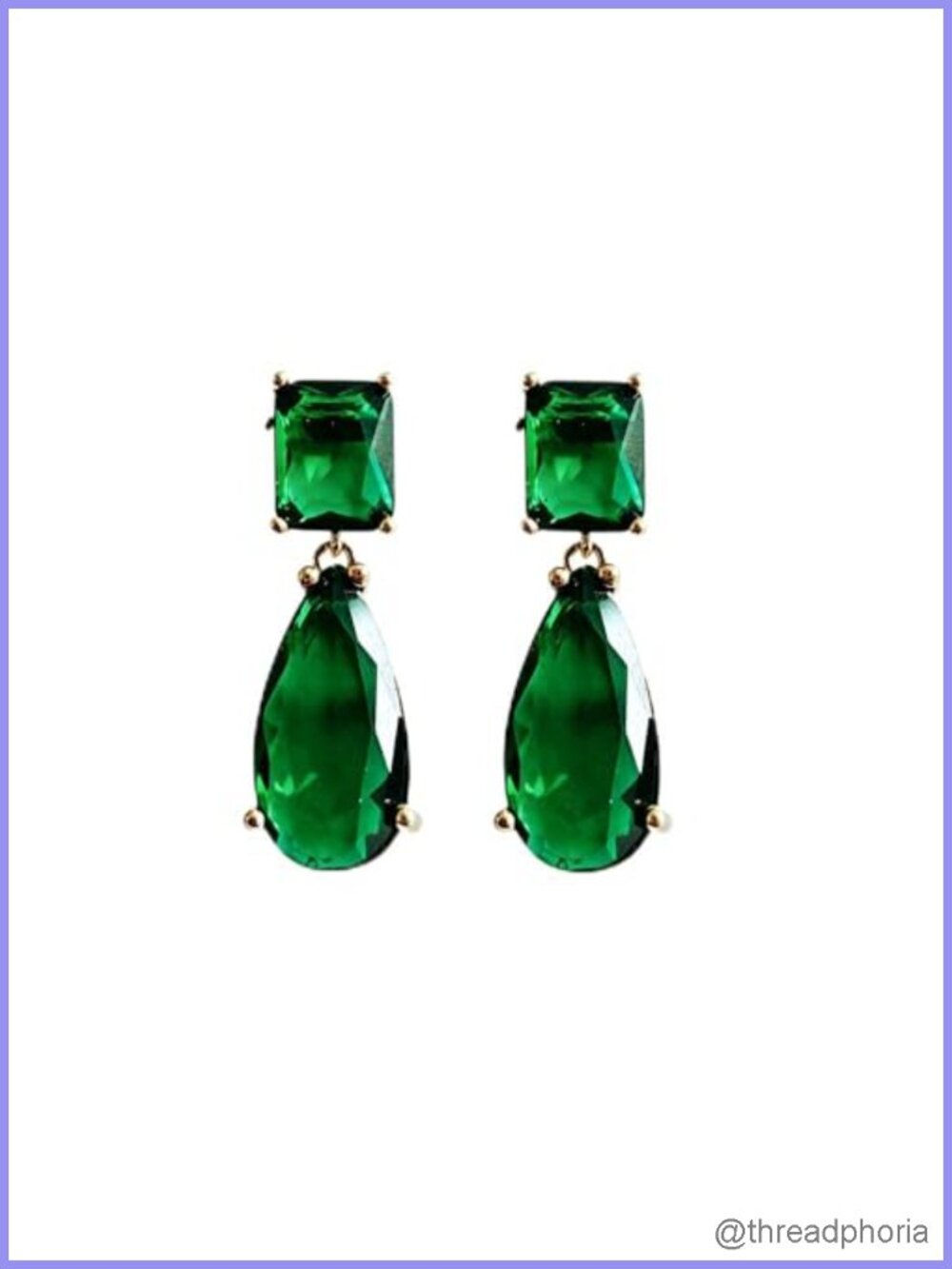 Crystal Drop Earrings Copper Zircon Teardrop Dangle